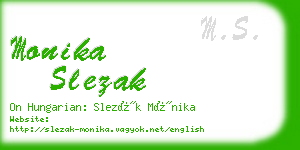 monika slezak business card